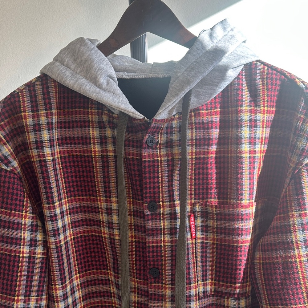 shirt jacket hooded unisex